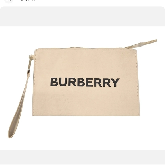 Burberry canvas beauty cosmetic bag pouch new - Picture 7 of 10